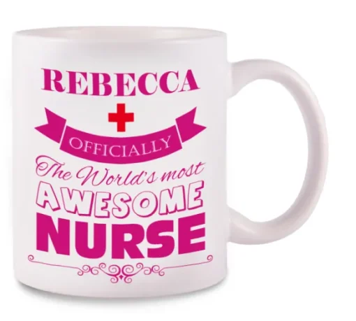 Mug Awesome Nurse Met Naam Opdruk