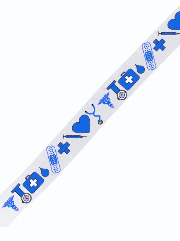 Stuwband Medische Symbolen Blauw